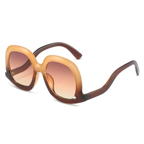 Lunettes de soleil ovales pour femmes et hommes avec verres dégradés UV400