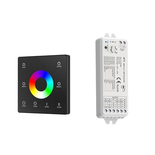 Contrôle 12V 24V RGB RGBW commande vocale et minuterie pour télécommande tactile LED