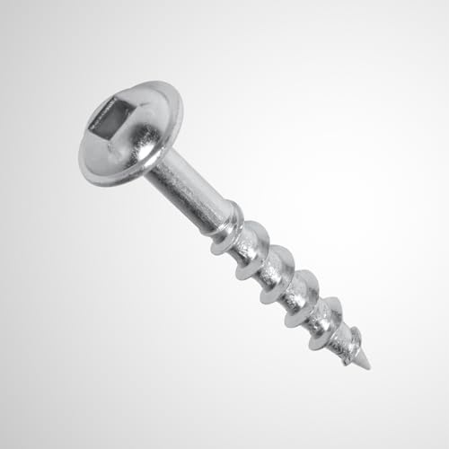 Image of POWERTEC 150 PK Pocket Hole Screws, Maxi-Loc Head, #2 Square Drive, 1-1 /4 inch Fine Thread for Pocket Hole Jig, Cabinets, MDF, Plywood & Softwood (72263)