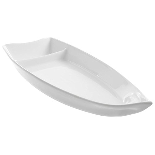 White Melamine Sushi Boat 15"(L) x 7" (W) x 2" (H)