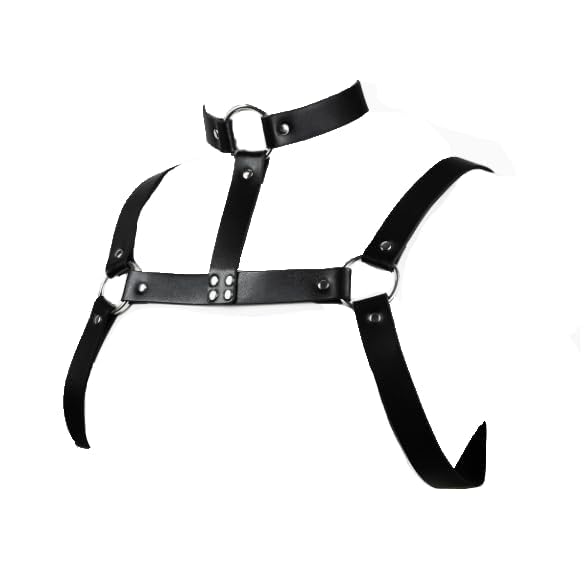 Men's Chest Harness – Gothic Punk Corset Belt with Shoulder Straps for Roleplay, Nightclub, Bar Parties & Masquerade Tough Guy Adjustable Stylish Black Breastplate for Bold Looks3