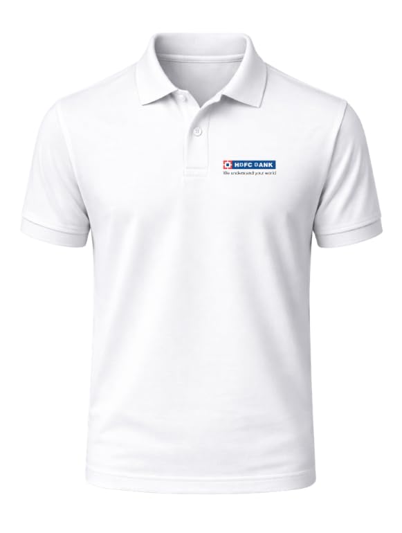zoobang Branded Mens Half Sleeve Cotton Striped Polo T-Shirt for Mens || Branded Tshirt for Men HDFC-Logo T-Shirt-picture-49