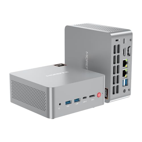 Image of MOREFINE AI Mini PC AMD Ryzen AI 5 340(4.8 GHz | 59 Tops | Radeon 840M) 16G DDR5 1TB NVME SSD Mini Gaming Computers Oculink /USB 4.0 /4-Screen 4K Display /WiFi 6 /BT5.2 /2.5G LAN Port