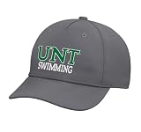UNT Swimming University of North Texas Mean Green UNT18 Adjustable Printed Baseball Hat, Slate Grey