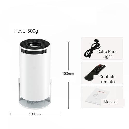 Projetor De Parede Cinema Apresentação Wifi Suporta 4k 1080p Android 11 Portátil 130 polegadas