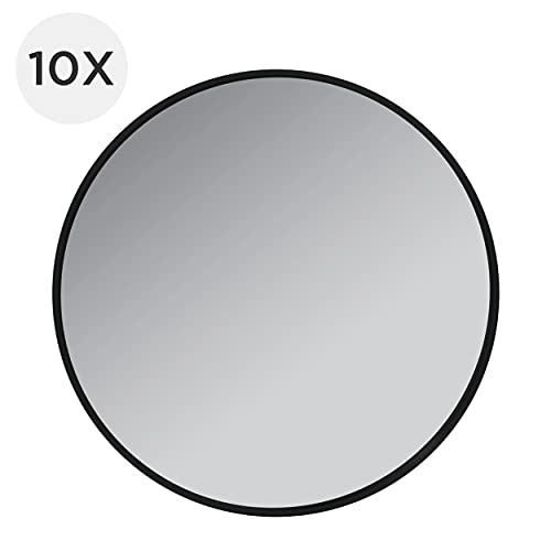 Zadro 3" Dia. Round 10-Time Magnification Travel Mirror Compact Mirror Hand Mirror For Women Suction-Cup Shaving Mirror #TOP3