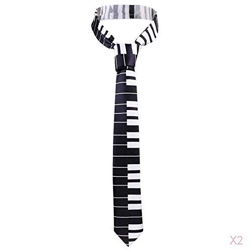 Ojiva® Unisex Casual Necktie Skinny Slim Narrow Neck Tie - Piano | One Of A Kind Of Vibrant Shine, Makes It Stand Out And Makes You Noticed-image-34