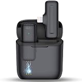 FALLVI Wireless Lavalier Microphone for iPhone iPad with Charging Case Include Noise Reduction Plug-
