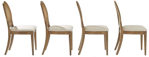 Crosley Furniture Katia Upholstered Cane-Back Dining Chairs, Set of 4 by Crosley Furniture - Used condition - Image 3