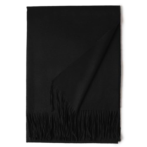 Soft Cashmere Winter Scarf, 80 x 27 inches, Machine Washable, Warm Fringed Shawl with Tassels2
