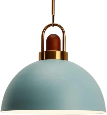 Glowave Minimalist Aluminium Dome Lamp Shade Pendant Hanging Light Adjustabel Hieght Lighting Fixture for Kitchen, Bar, Cafes - Warm White ER4085 (Blue)-image-16