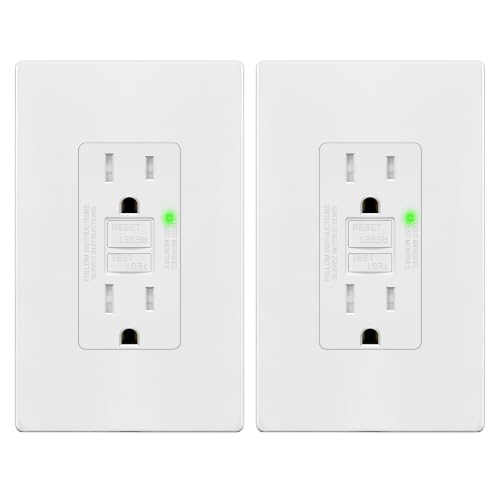 TG GFCI Outlet 15 Amp, Electrical Tamper-Resistant Receptacle, Self-Test