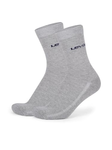Image of Levi's Men's Cotton Stretch Crew Length Half Terry Socks with Cushioned Sole (Pack of 3)