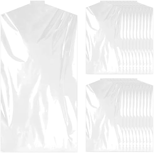 5 Custodie Trasparenti Per Abiti 60x120 Cm - Impermeabili, Traspiranti, Con Cerniera, In Materiale PEVA Lavabile