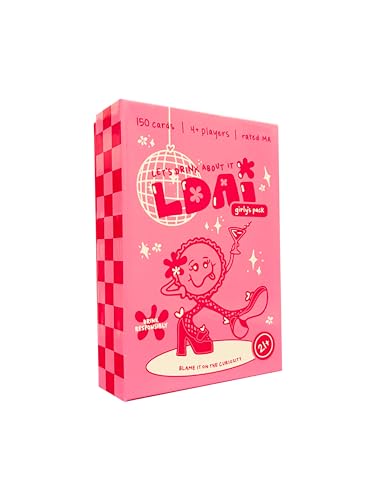 Let's Drink About It Game Girlys Pack: The Ultimate Dirty Drinking Game for Adults - The Party Game for Groups of Friends - Fun for Girls Night in or Out - Bachelorette Drinking Games