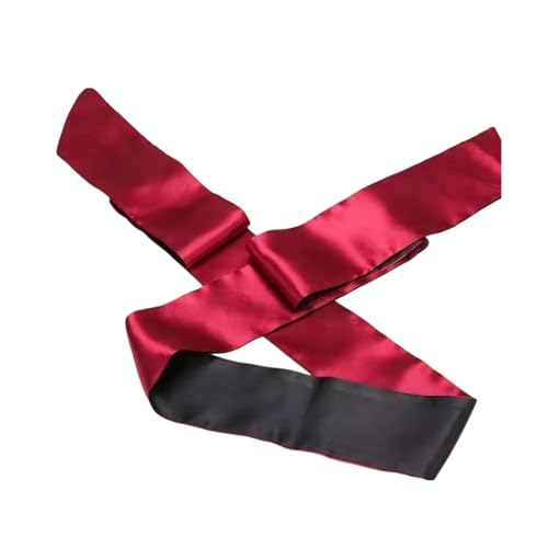 Charinor Augenbinde für Frau Sex Erotik Augenmaske aus Satin Blindfold Maske zum Fesseln & Bondage BDSM Sexspielzeug für PaareSchwarz/Rot