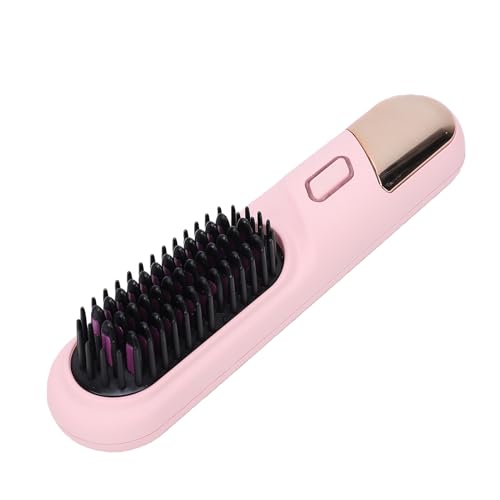 Cepillo alisador de pelo portátil inalámbrico rosa miniatura 2