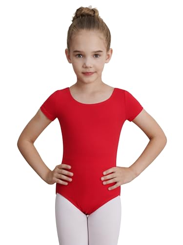 Image of WEGETIT Ballet Leotards for Girls Toddler Dance Leotard with Skirt Kids Gymnastics Outfits Ballet Dance Tutu Dress