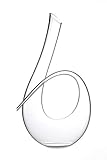 Twisted Horn Wine Decanter Lead Free Crystal Wine Aerating Decanter that Holds 35oz. (1 Liter) (Twisted Horn Decanter)