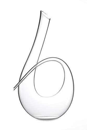Twisted Horn Wine decanter di cristallo senza piombo decanter che tiene fino a 992,2 gram. (1 litro) Twisted Horn Decanter