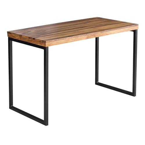 Riess Ambiente Massiver Schreibtisch Elements - 120cm - schwarz - Sheesham Metall Bürotisch Massivholz Holztisch