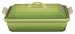 Le Creuset Heritage Stoneware 12-by-9-Inch Covered Rectangular Dish, Palm