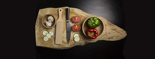 BACHER Premium Leather Strop with Polishing Compound Set, 2 Sided Knife Stropping Block for Sharpening and Honing Knives, Woodcarving Chisels Tools - Image 9