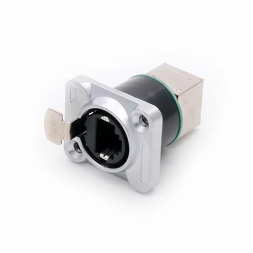 Conector RJ45 hembra tipo D para montaje en panel, adaptador de red 8P8C de un módulo 3
