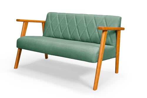 Poltrona Madri em Linho Braços em Madeira Super Resistente