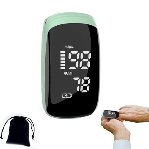 Genérico 2025 Nuevo Monitor Sin Pinchazo, para Uso En El Hogar O Al Aire Libre, Monitorear El Sensor De Los Dedos para Uso En El Hogar O Al Aire Libre,Green