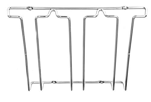 Amtido Support pour verres à vin et verres à pied - Montage sous armoire - Chrome (1) Cover