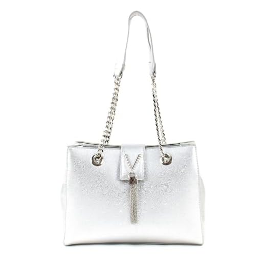 Valentino by Mario Divina - Borse a spalla Donna, Argento, 9.5x23x30 cm (B x H T)