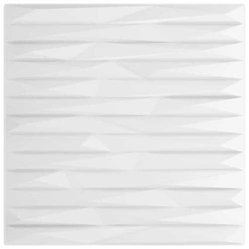 vidaXL Paneles de pared 24 uds XPS piedra blanco 50x50 cm 6 m², revestimiento de pared, azulejos de pared, arte de la pared, paneles