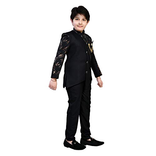 Image of Zolario Clothing Set, Indo Western Dress for Kids Boys, Jacket and Pant Set, Ideal for Wedding, Birthday and Party.