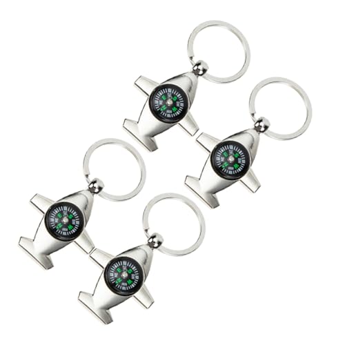 FOMIYES 4pcs Mini Brújula Llavero Portátil para Camping miniatura 1