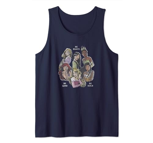 Débardeur Princesses Disney top d'été imprimé graphique sans manches pour femme