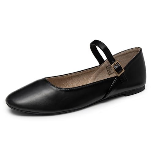 Alpine Swiss Cleo Women’s Mary Jane Ballet Flats Stylish Comfy Round Toe Dress Shoes Adjustable Strap Versatile for Casual Work or Dressy Occasions