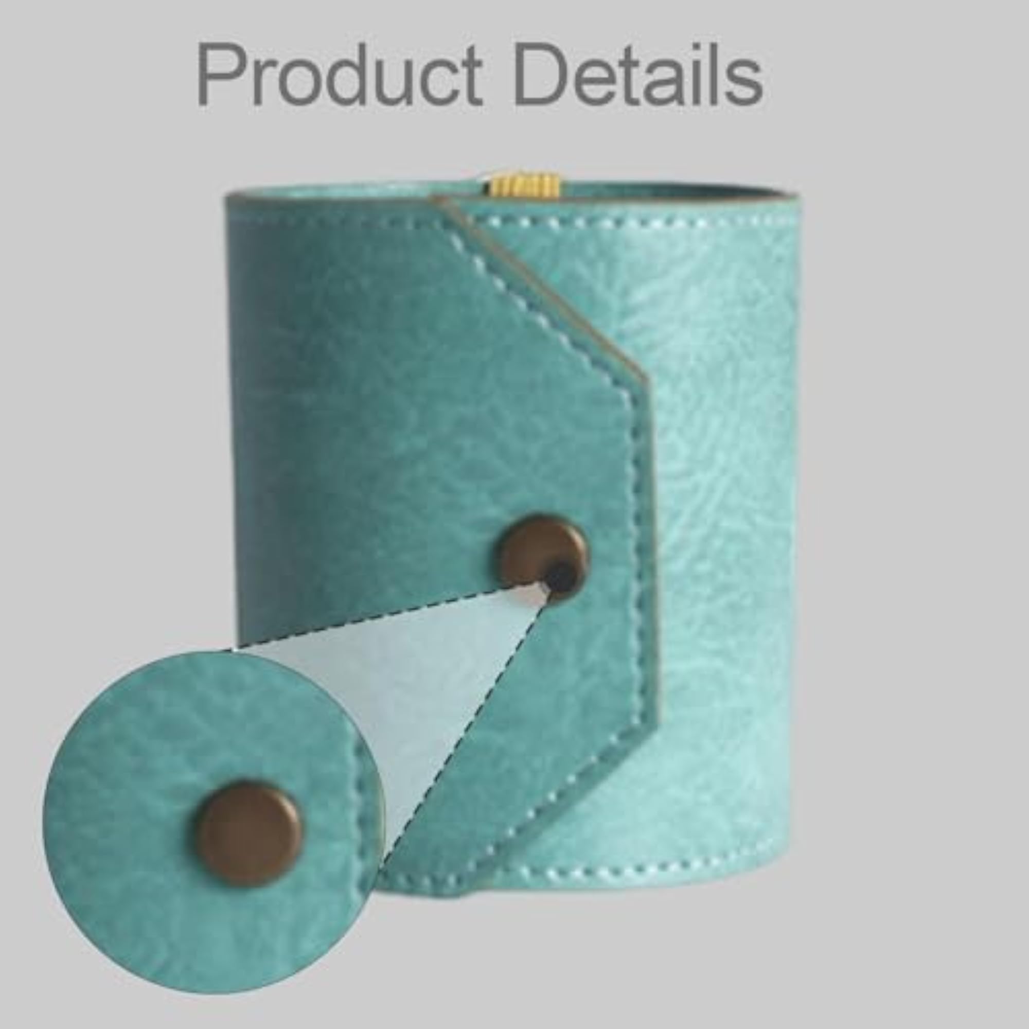 PU Leather Cash Wrap Wallet with Clasp Closure, Compact Organizer