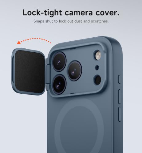 Image of SURITCH for iPhone 17 Pro Case with Camera Control Cover, Camera Cover and Adjustable Kickstand, Compatible with MagSafe, Shockproof Bumper Protective Cases 6.3 Inch, Blue