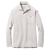 [バートル]BURTLE 長袖ポロシャツ(ユニセックス) 665 ストレッチ 消臭 ホワイト 6L