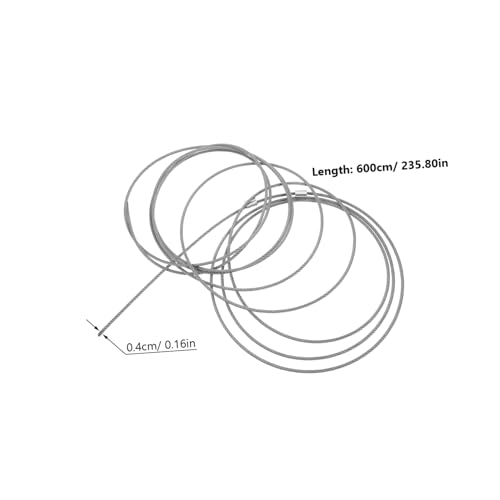 Cable de acero para puerta de garaje de 6 metros resistente Operitacx para elevación 3