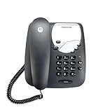 Motorola Voice - CT1 Teléfono con Cable, Llamadas con Cable, Conexiones sin Interrupción, Función Mute - Color Negro