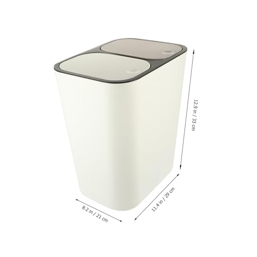 Caneca de basura rectangular con tapa tipo prensa para uso hogareño y oficina miniatura 2