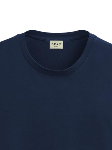 Image of ADRO Men's Cotton Regular Fit Combo Plain Solid T-Shirt Pack of 2