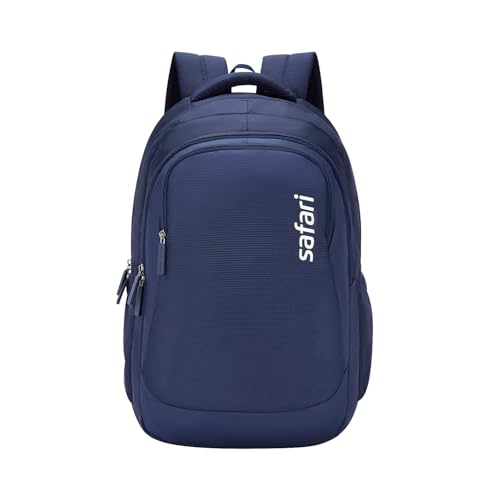 Safari Saga 32L Laptop Backpack Bag for Men and Women, Ideal for Office/School/College Boys and Girls, 2 Compartment Backpack with Front Pocket, Organizer & Bottle Holder, Color Navy