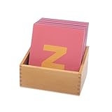 Sszxmy Montessori Sandpapier-Alphabetkarten, Lernkarten für Kleinkinder zum Buchstaben nachzeichnen,Lowercase