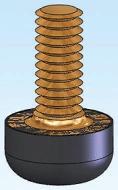 TB-4, Threaded Stud Screw-On Bumper: .38 in (9.7 mm) Base Diameter .20 in (5.1 mm) Base Height Threaded Insert Bumper (5 Item/s)