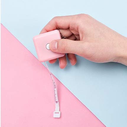 Cintas métricas de 150 cm/60 pulgadas, regla de cinta retráctil portátil, mini llavero, regla suave, suministros para acampar, herramientas de medición de costura (color: B, tamaño: 1,5 m) (A 1,5 m)