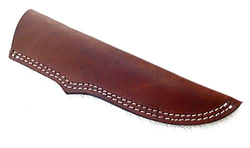 Ottoza Custom Handmade Dark Brown Leather Knife Sheath for 7 inch Blade Bushcraft