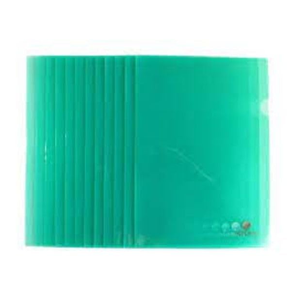 Atlas L-Shaped Folder 12-Pieces, A4 x 120 Micron Size, Green